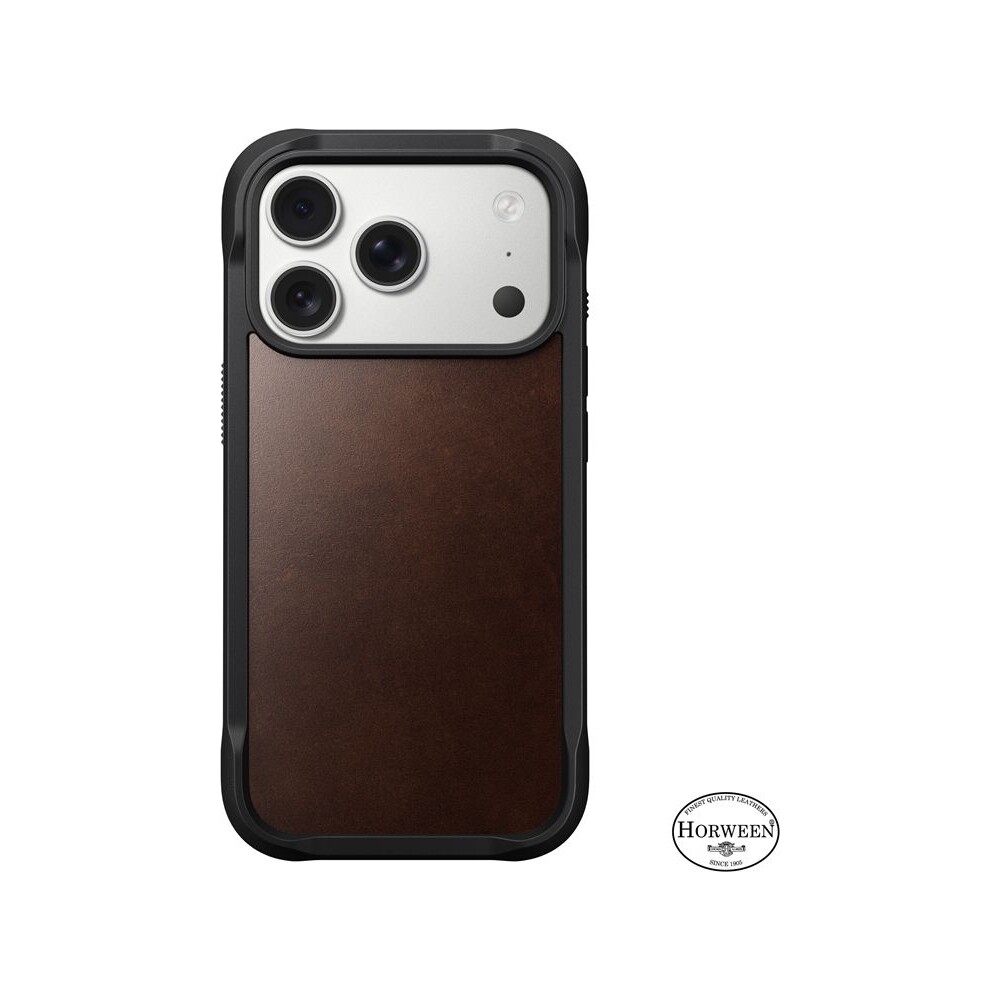 Nomad-Rugged-Leather-Case-Horween-MagSafe-kozeny-kryt-iPhone-17-Pro-Rustic-Brown