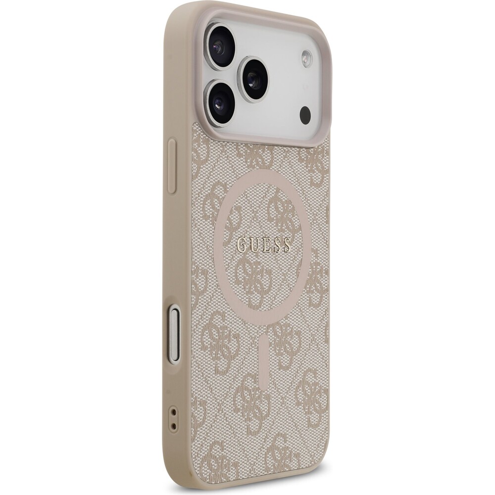 Guess-PU-Leather-4G-Colored-Ring-MagSafe-Zadni-Kryt-pro-iPhone-17-Pro-Max-ruzovy