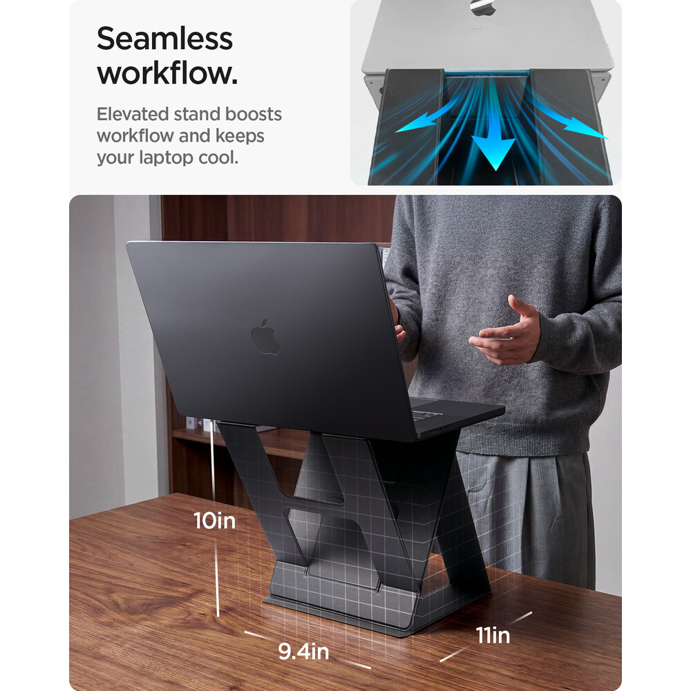 Spigen-Slim-Fold-Laptop-Stand-Standing-Desk-stojanek-cerny