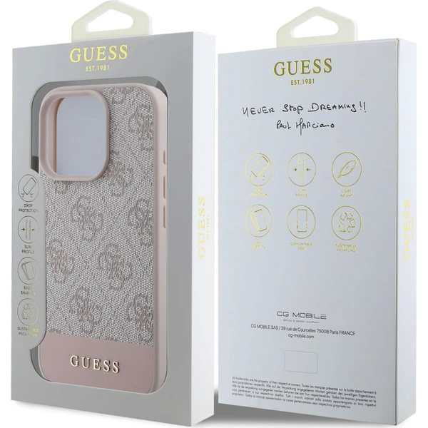 Guess-PU-4G-Stripe-kryt-iPhone-16-Pro-ruzovy