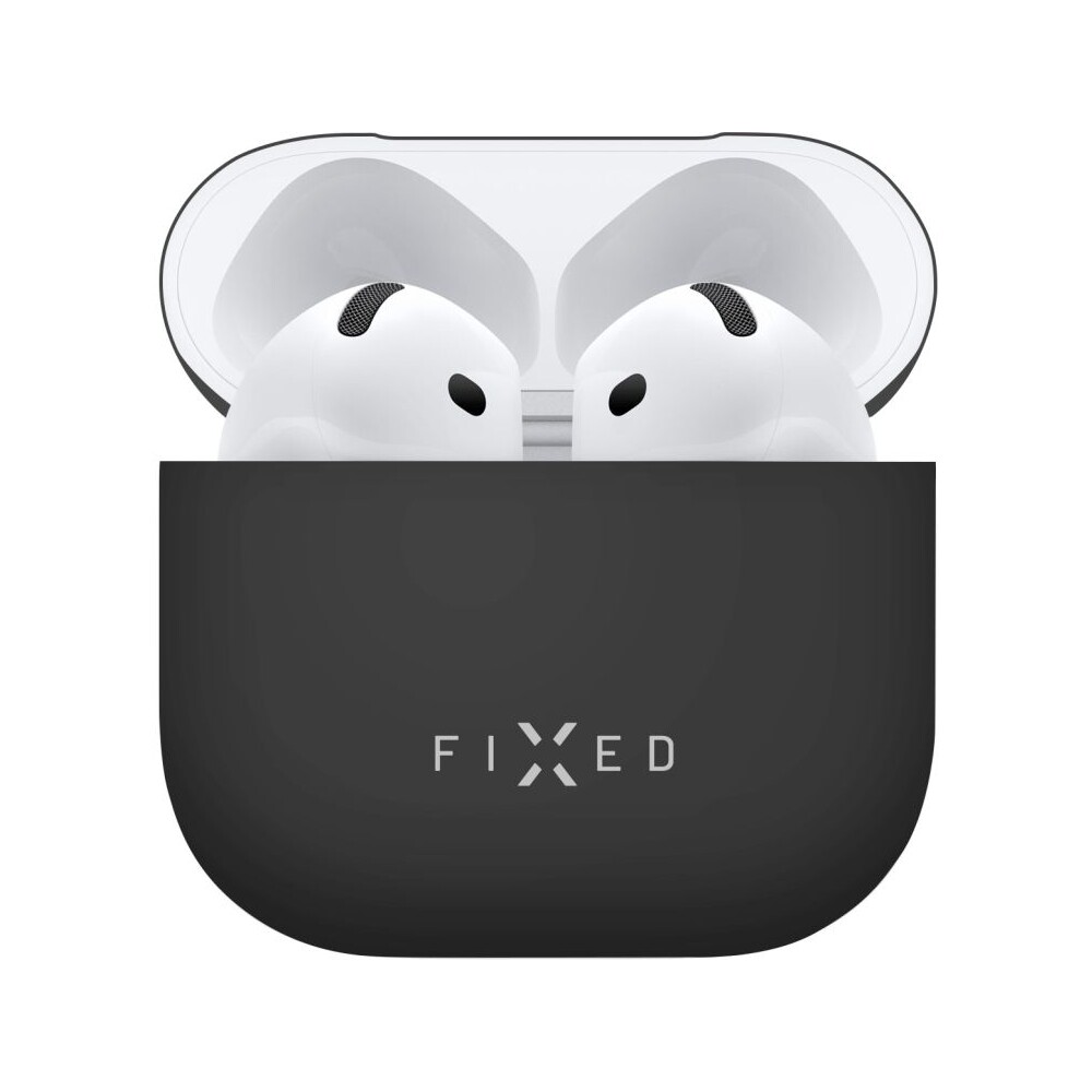 FIXED-Silky-silikonove-pouzdro-pro-Apple-AirPods-4-cerne