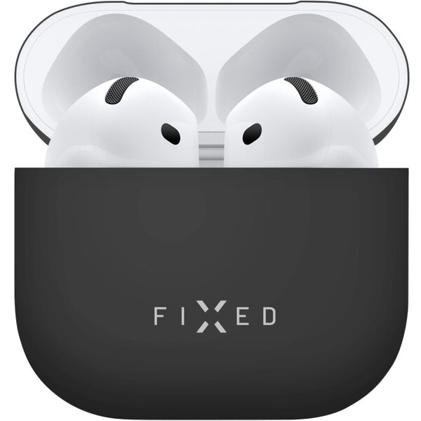 FIXED-Silky-silikonove-pouzdro-pro-Apple-AirPods-4-cerne