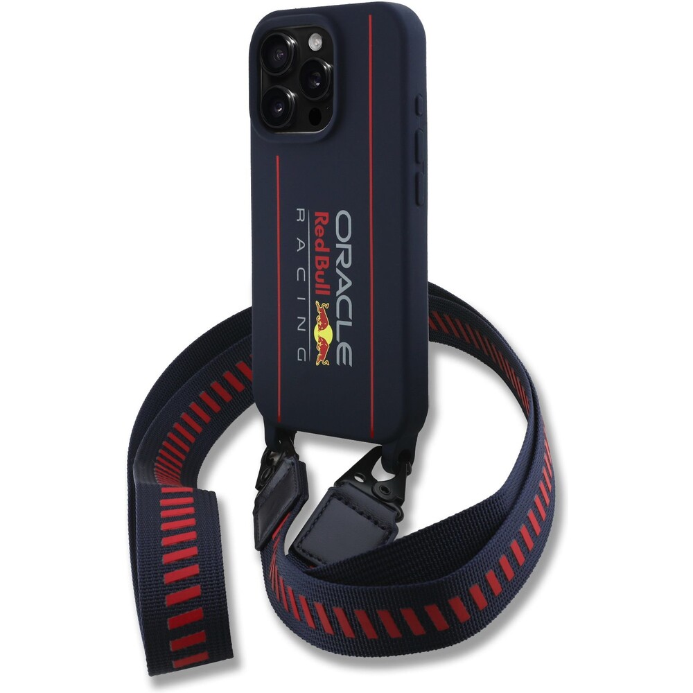 Oracle-Red-Bull-Racing-Silicone-Vertical-Logo-MagSafe-zadni-kryt-Crossbody-popruh-iPhone-16-Pro-mo