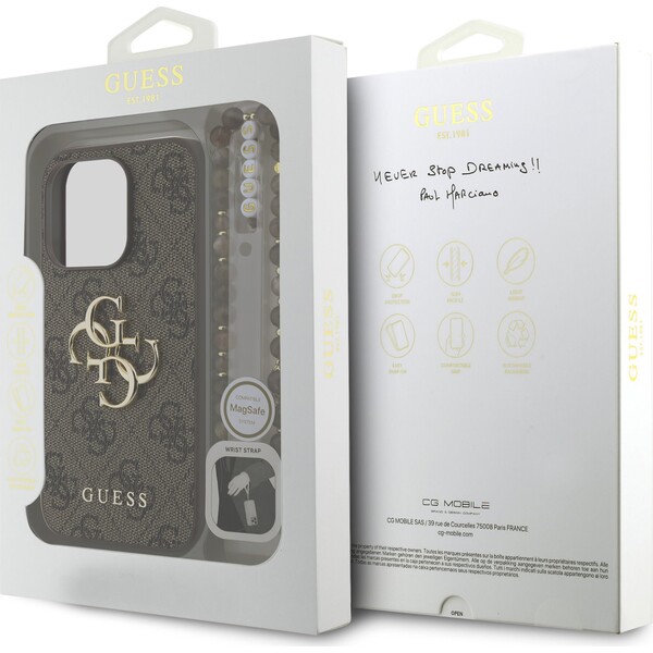 Guess-PU-4G-Metal-Logo-Strap-kryt-iPhone-15-Pro-hnedy