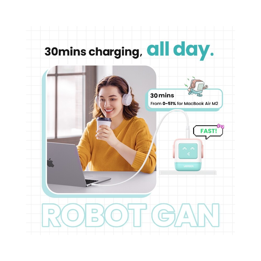 UGREEN-Uno-RG-65W-GaN-Fast-Charge-nabijecka-mentolova