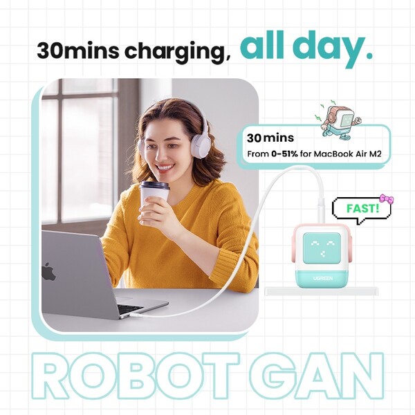 UGREEN-Uno-RG-65W-GaN-Fast-Charge-nabijecka-mentolova