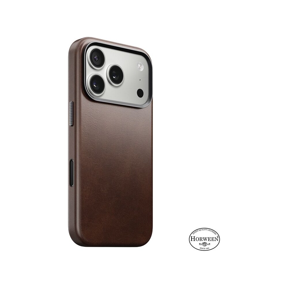 Nomad-Traditional-Leather-Case-Horween-MagSafe-kozeny-kryt-iPhone-17-Pro-Rustic-Brown