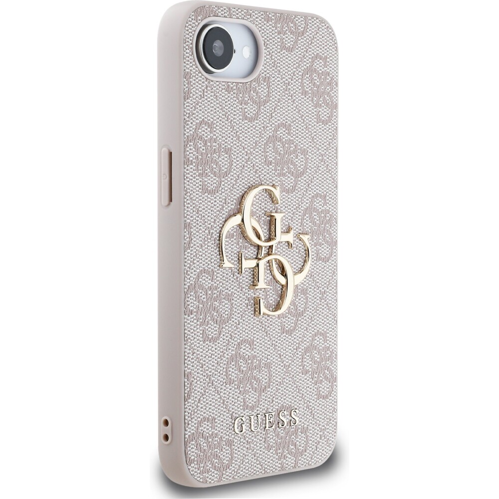 Guess-PU-4G-Metal-Logo-kryt-iPhone-17e-16e-ruzovy